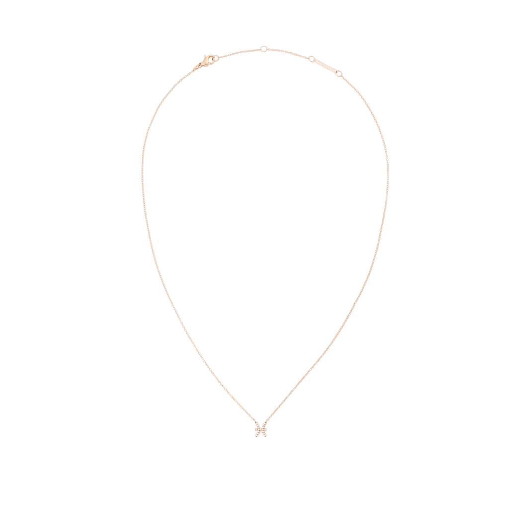 Zodiac Crystal Necklace Rose Gold