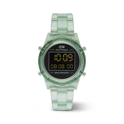 Retro Digital Light Green Watch