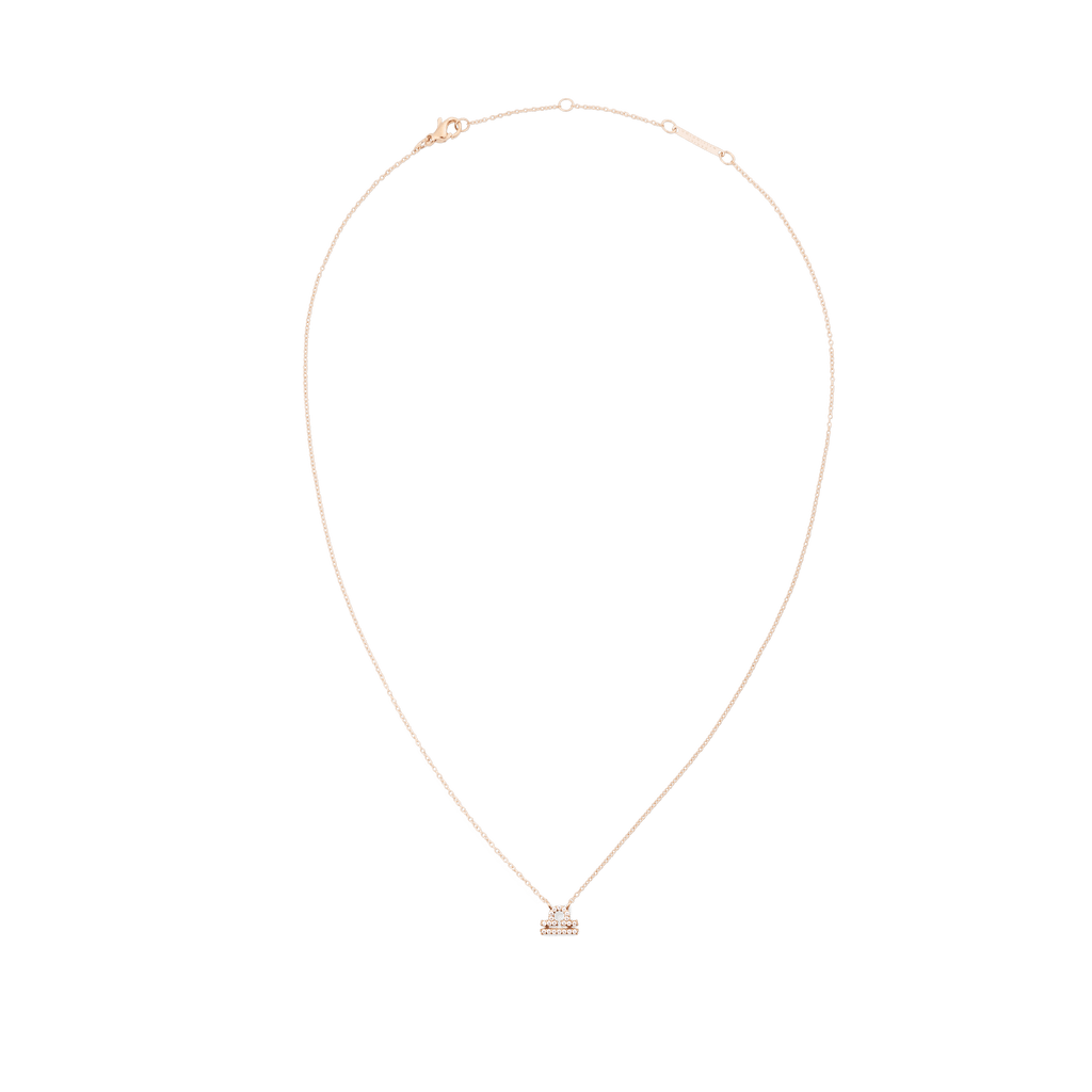 Zodiac Crystal Necklace Rose Gold