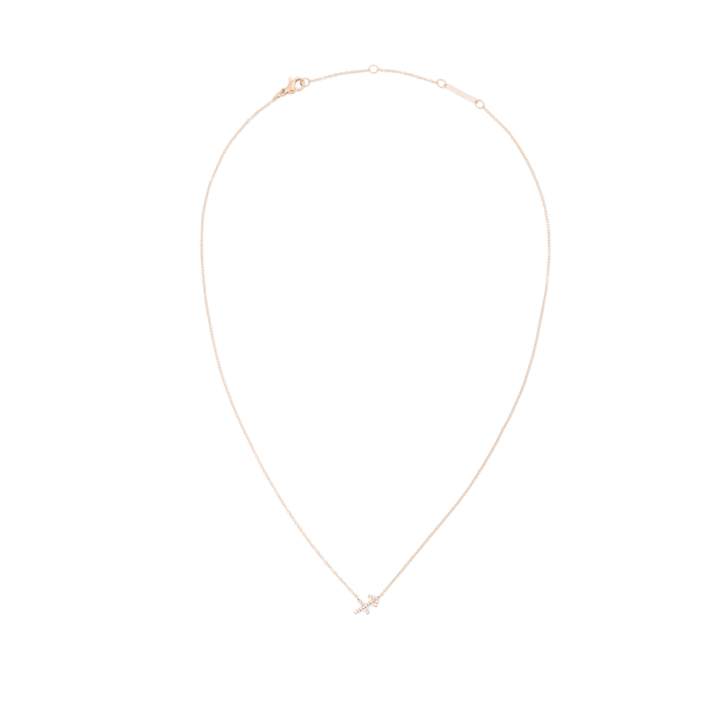 Zodiac Crystal Necklace Rose Gold