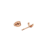 Load image into Gallery viewer, Crystal Moon Stud Rose Gold