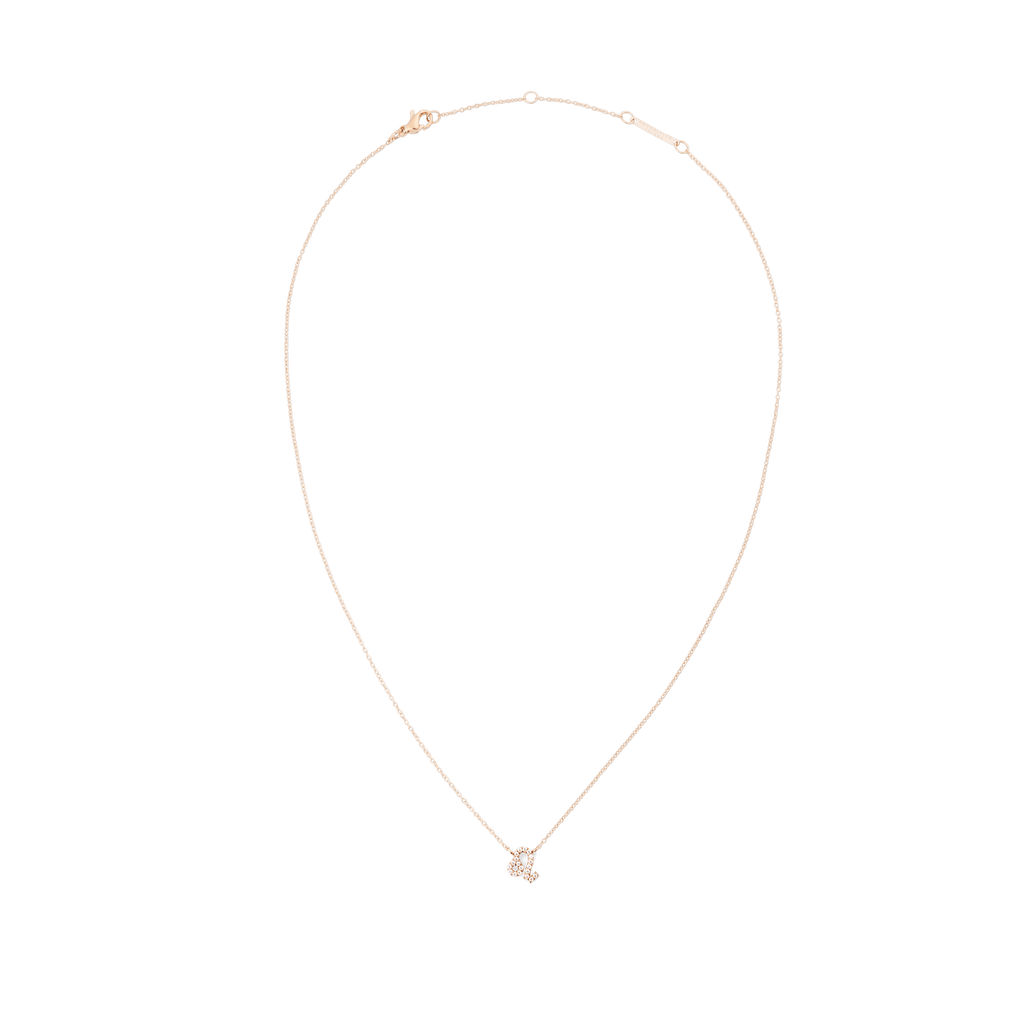 Zodiac Crystal Necklace Rose Gold
