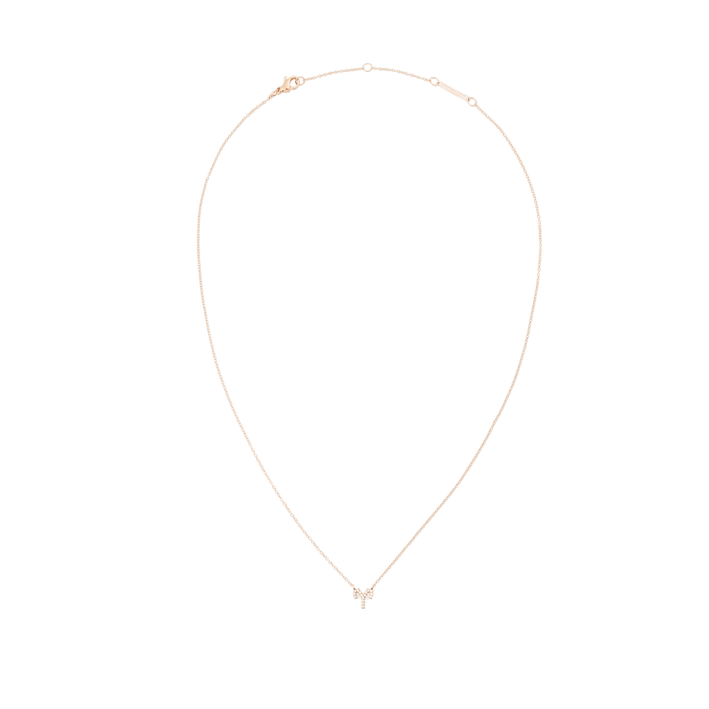 Zodiac Crystal Necklace Rose Gold