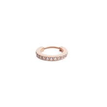 Load image into Gallery viewer, Crystal Hoop Earring Rose Gold