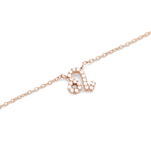 Load image into Gallery viewer, Zodiac Crystal Necklace Rose Gold