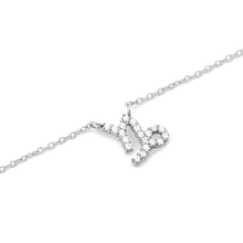 Load image into Gallery viewer, Zodiac Crystal Necklace Silver