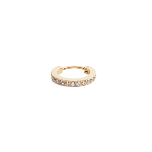 Crystal Hoop Earring Gold