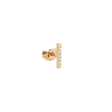 Load image into Gallery viewer, Crystal Bar Stud Gold
