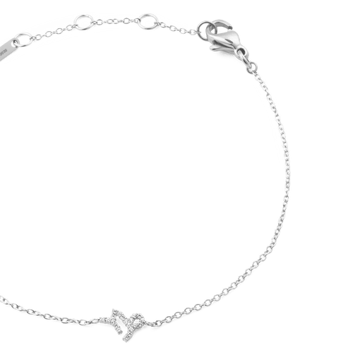 Crystal Zodiac Chain Bracelet Silver