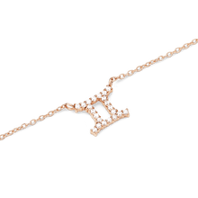 Load image into Gallery viewer, Zodiac Crystal Necklace Rose Gold