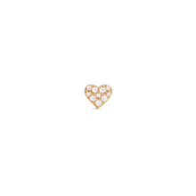 Load image into Gallery viewer, Crystal Heart Stud Gold