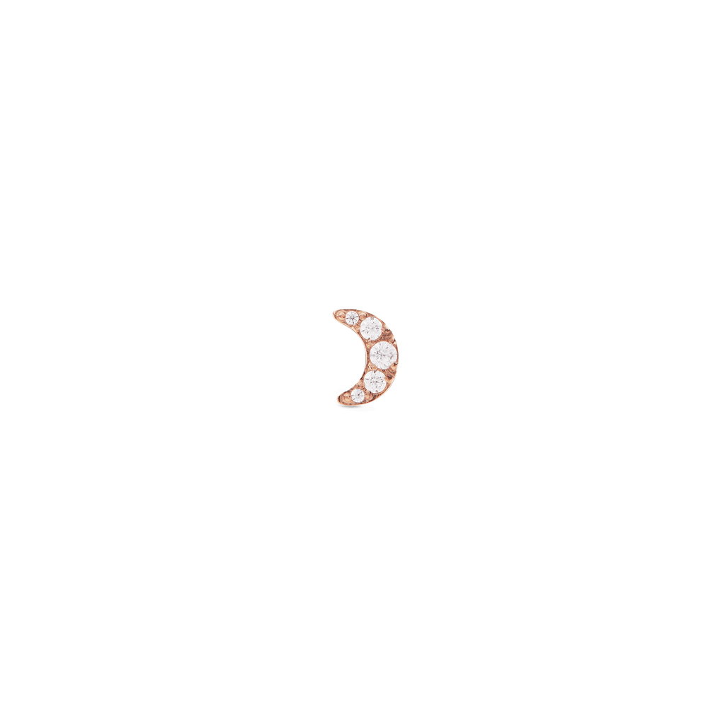 Moon Stud Rose Gold