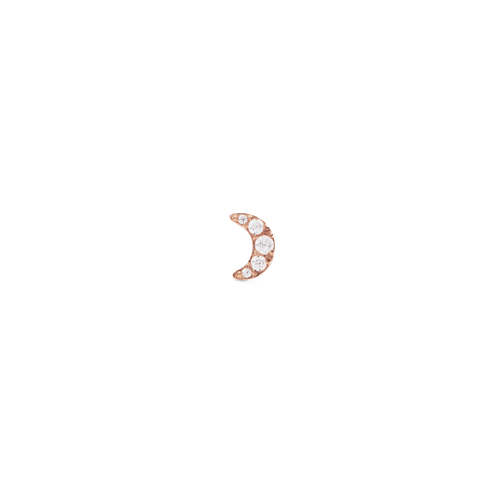 Moon Stud Rose Gold