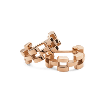 Load image into Gallery viewer, 3-Link Earrings Rose Gold