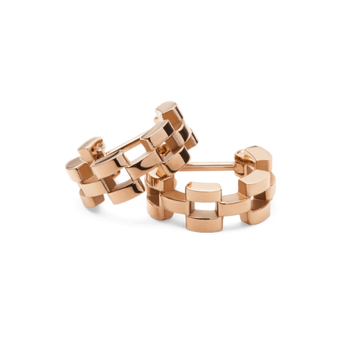 3-Link Earrings Rose Gold