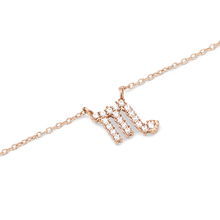 Load image into Gallery viewer, Zodiac Crystal Necklace Rose Gold
