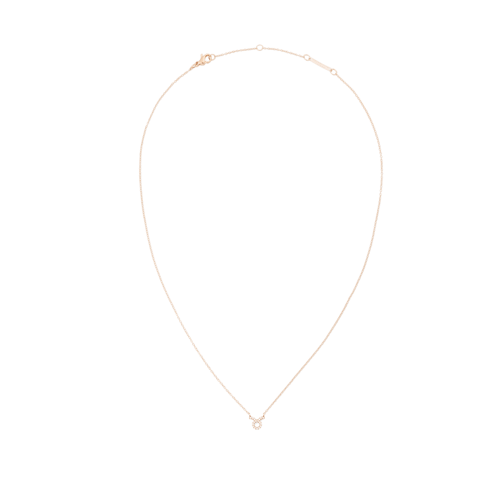 Zodiac Crystal Necklace Rose Gold