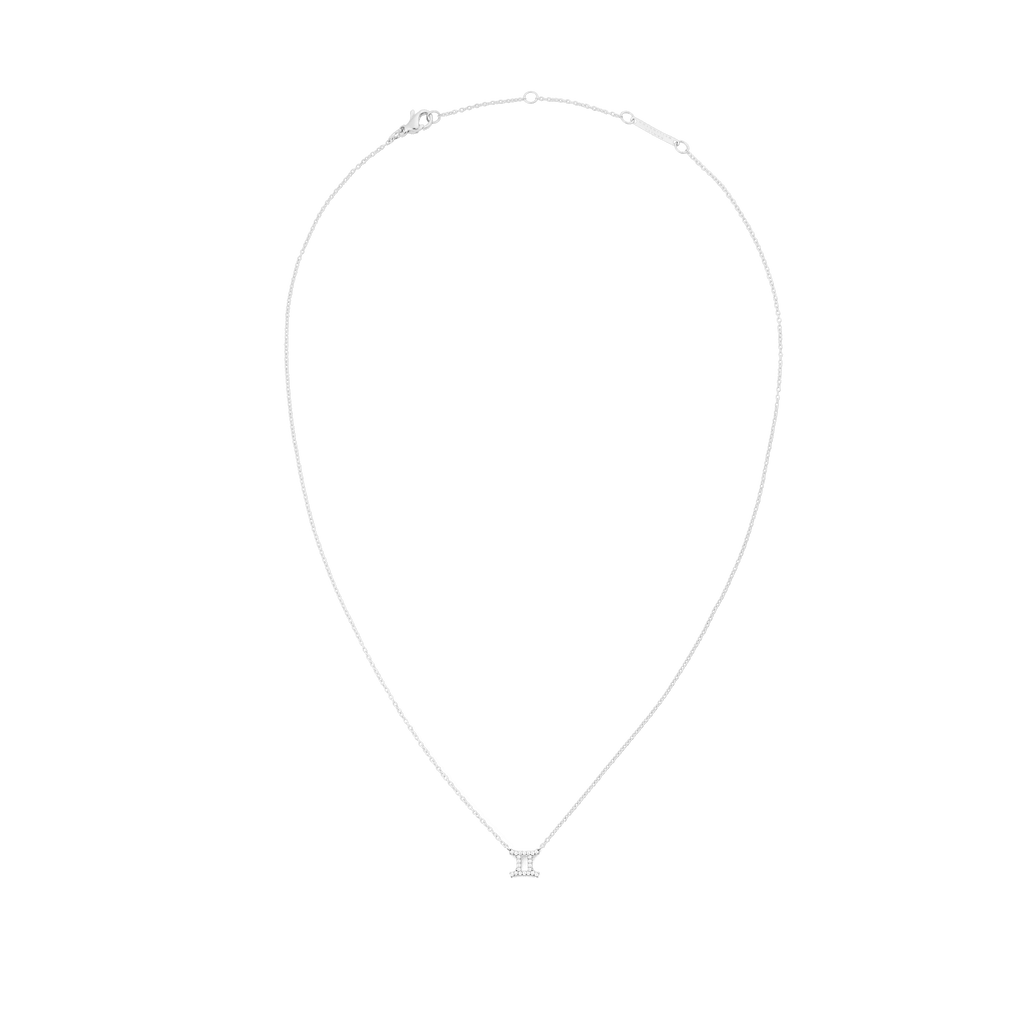 Zodiac Crystal Necklace Silver