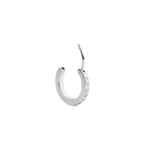 Load image into Gallery viewer, Daniel Wellington Crystal Hoop Earring Silver