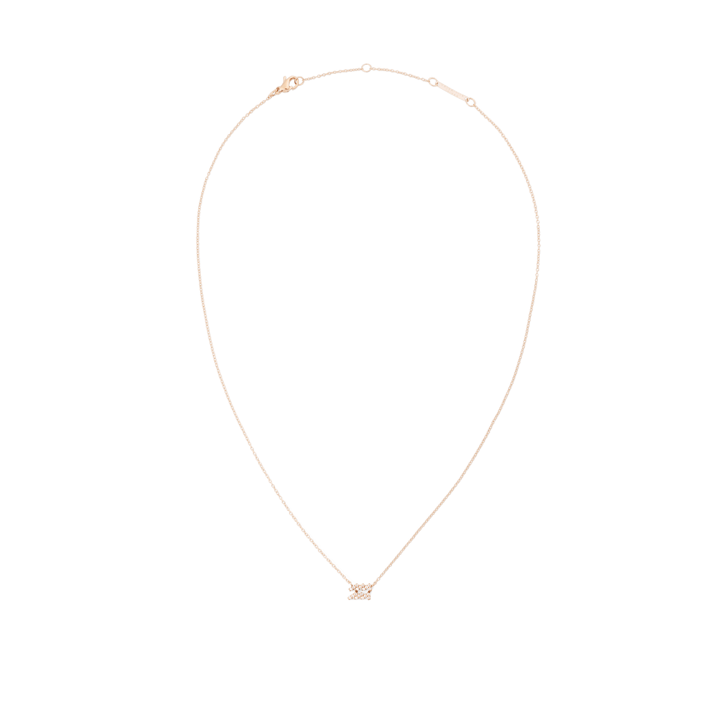 Zodiac Crystal Necklace Rose Gold