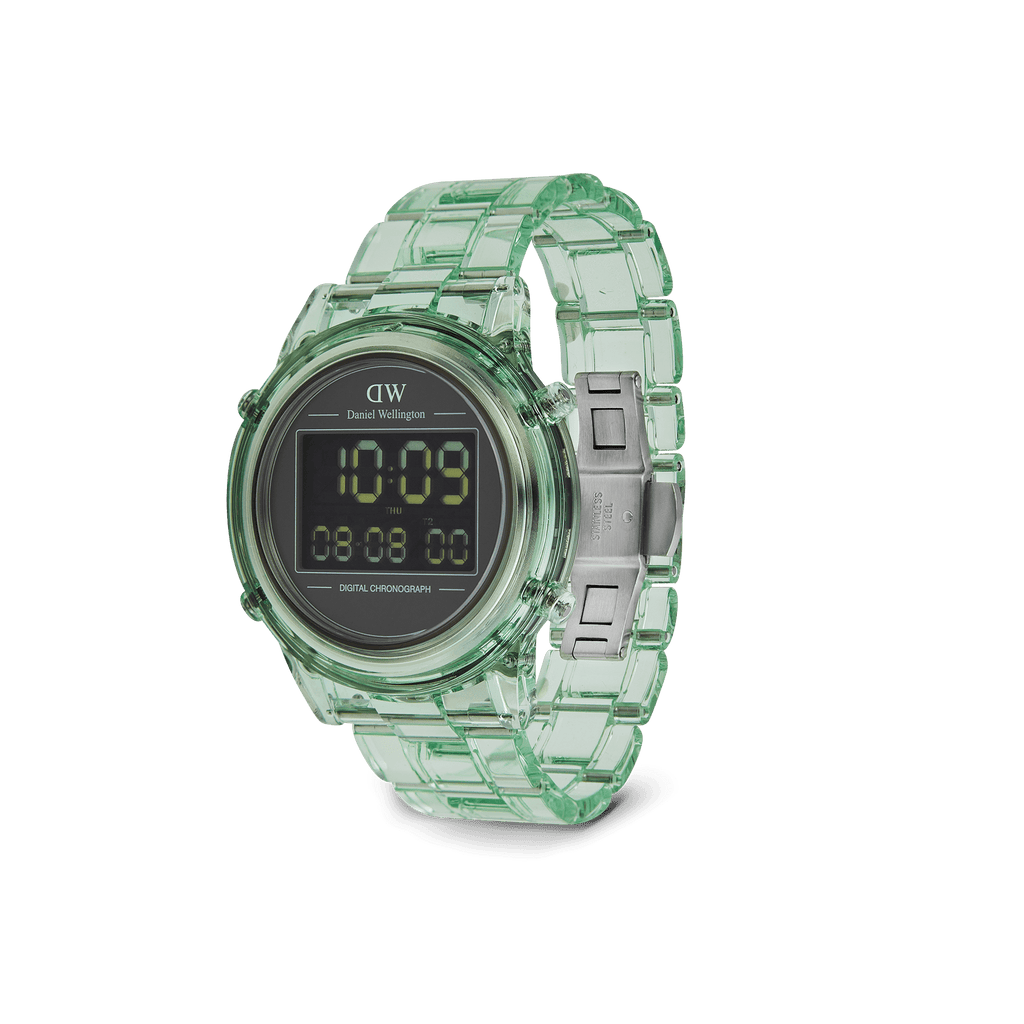 Retro Digital Light Green Watch