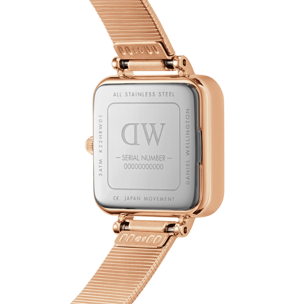 Daniel Wellington Quadro Studio 22x22 Rose Gold & White Watch