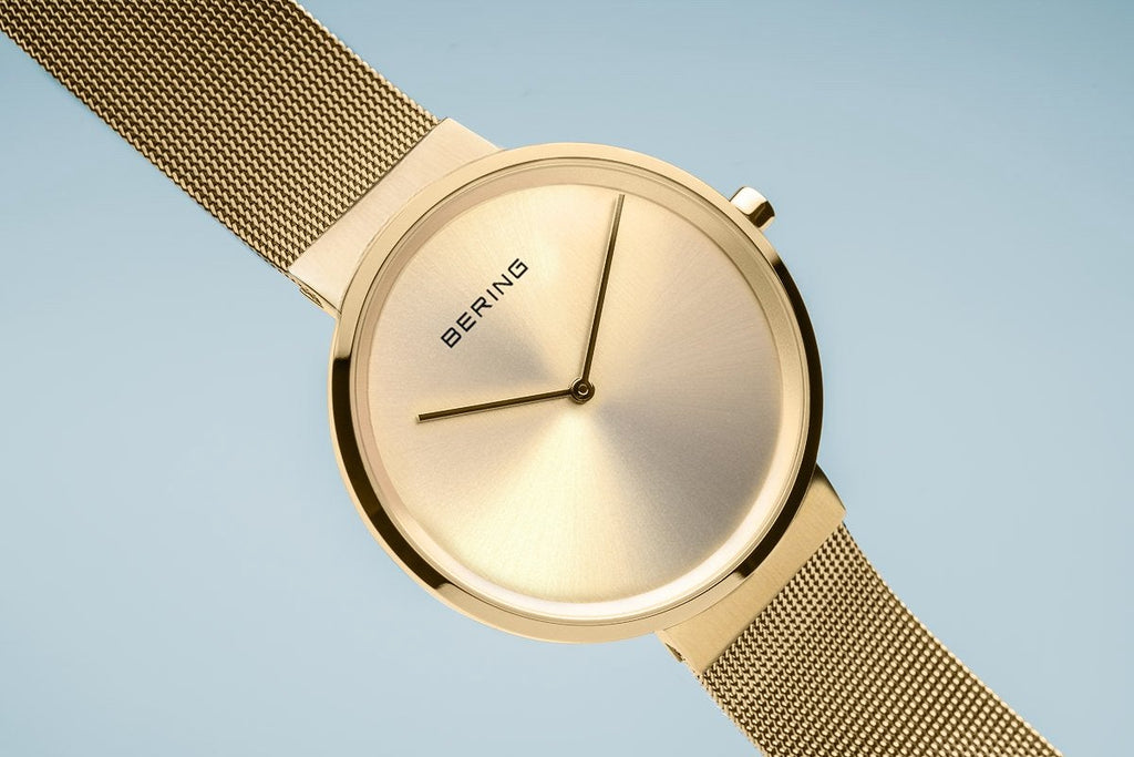 Bering Classic Brushed Gold 39mm Unisex Watch