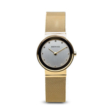 Load image into Gallery viewer, Bering Classic Polished Gold Mesh Swarovski Watch