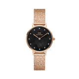 Daniel Wellington Petite 28 Lumine Rose Gold Mother of Pearl Black Watch