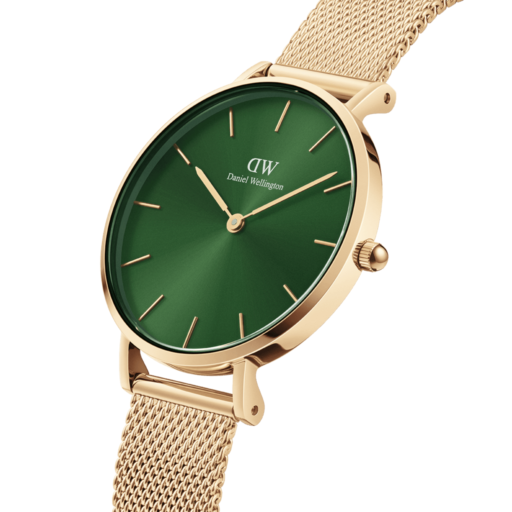 Petite Emerald 28 Gold & Green Watch