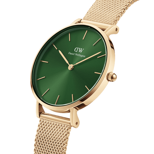 Petite Emerald 28 Gold & Green Watch