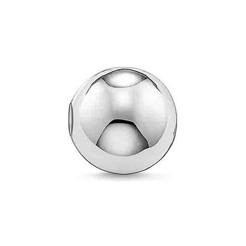 Silver Polished Karma Bead