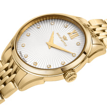Load image into Gallery viewer, Philip Roma Gold Watch with Interchangeable White Strap