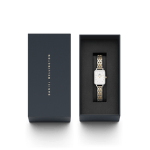 Load image into Gallery viewer, Daniel Wellington Quadro Lumine 20x26 5-Link Gold &amp; Silver White Watch