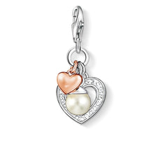 Load image into Gallery viewer, Thomas Sabo Charm Pendant &quot;Hearts With Pearl&quot;