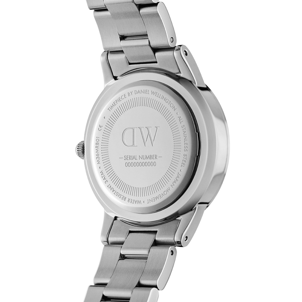 Daniel Wellington Iconic Link 36 Silver & Black Watch