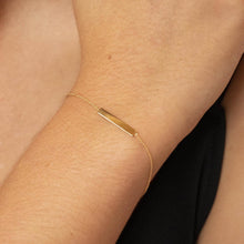 Load image into Gallery viewer, 9K Yellow Gold 3mm x 20mm Horizontal-Bar Adjustable Bracelet 18cm-19cm