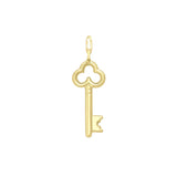 9K Yellow Gold 8mm x 25mm Key Pendant