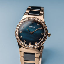 Load image into Gallery viewer, Bering Sale Polished Rose Gold Ceramic Watch