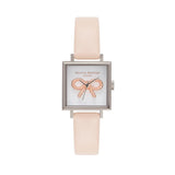 Olivia Burton Vintage Bow Silver Peach Watch - Silver