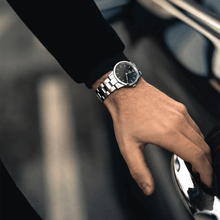 Load image into Gallery viewer, Daniel Wellington Iconic Link 36 Silver &amp; Black Watch