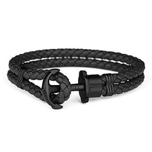 Load image into Gallery viewer, Paul Hewitt Phrep Leather Black / Black Bracelet - XXL