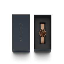 Load image into Gallery viewer, Daniel Wellington Petite Amber 28 Rose Gold &amp; Brown Watch