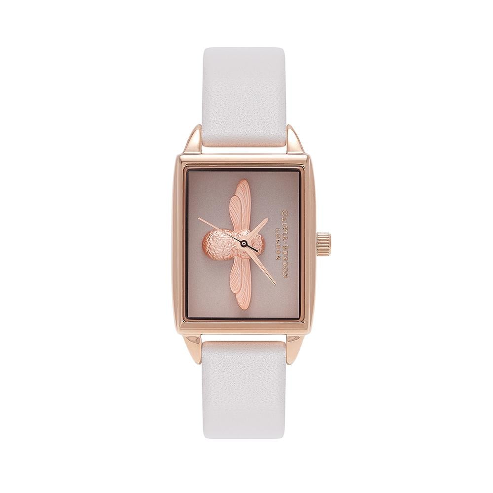 Olivia Burton 3D Bee Rose Gold Watch - Rose Gold