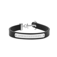 Load image into Gallery viewer, Paul Hewitt Signum Male Coordinates Silver / Black Bracelet - M