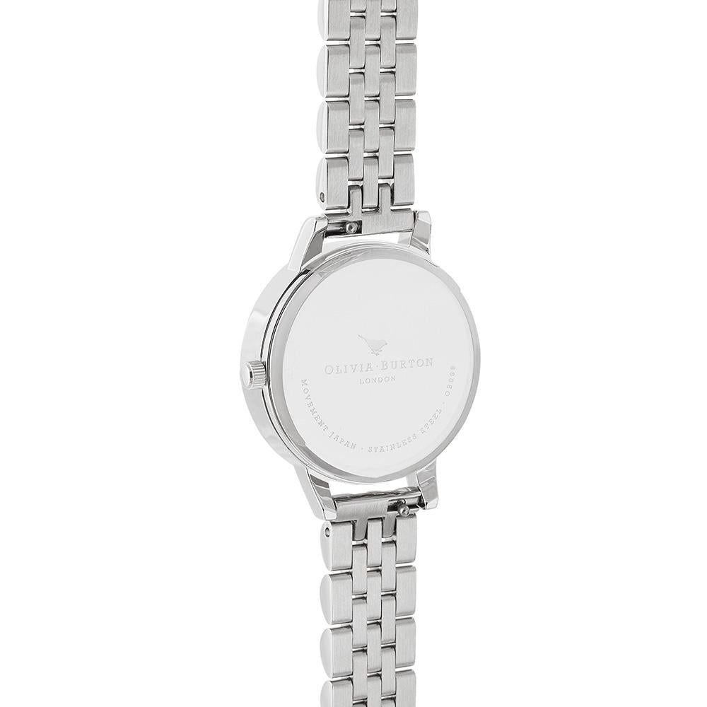 Olivia Burton Semi Precious Silver Bracelet Watch - Silver