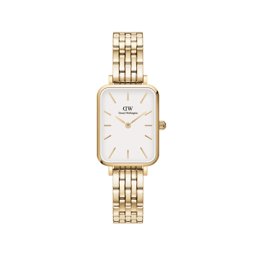 Quadro 20x26 5-Link Gold & White Watch