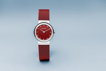 Load image into Gallery viewer, Bering Classic Polished Silver Red Mesh Watch