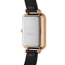 Load image into Gallery viewer, Daniel Wellington Quadro 20X26 Pressed Ashfield Rose Gold &amp; Black Watch