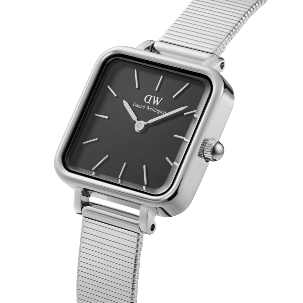 Daniel Wellington Quadro Studio 22x22 Silver & Black Watch